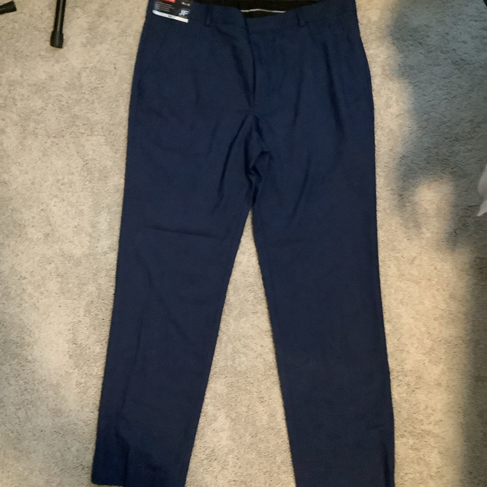 NWT MENS JF J.Ferrar Navy Slim Fit Dress Pants (size 38x32)